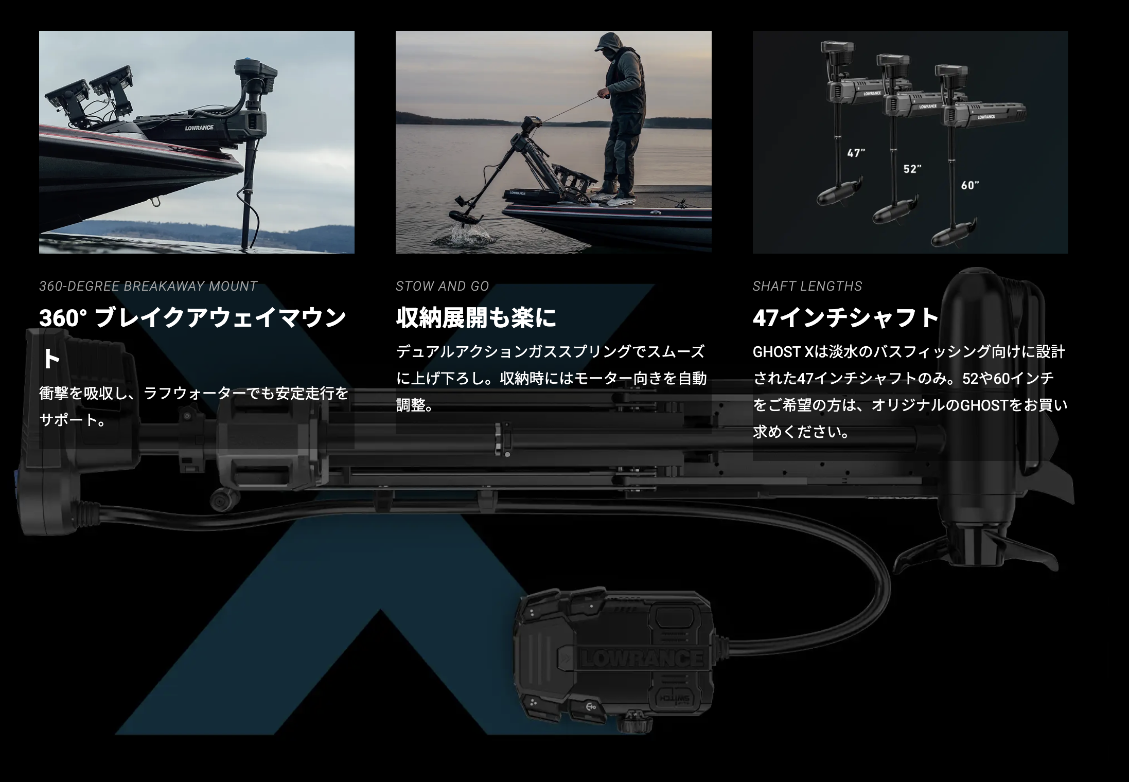 GHOST X トローリングモーター特徴8